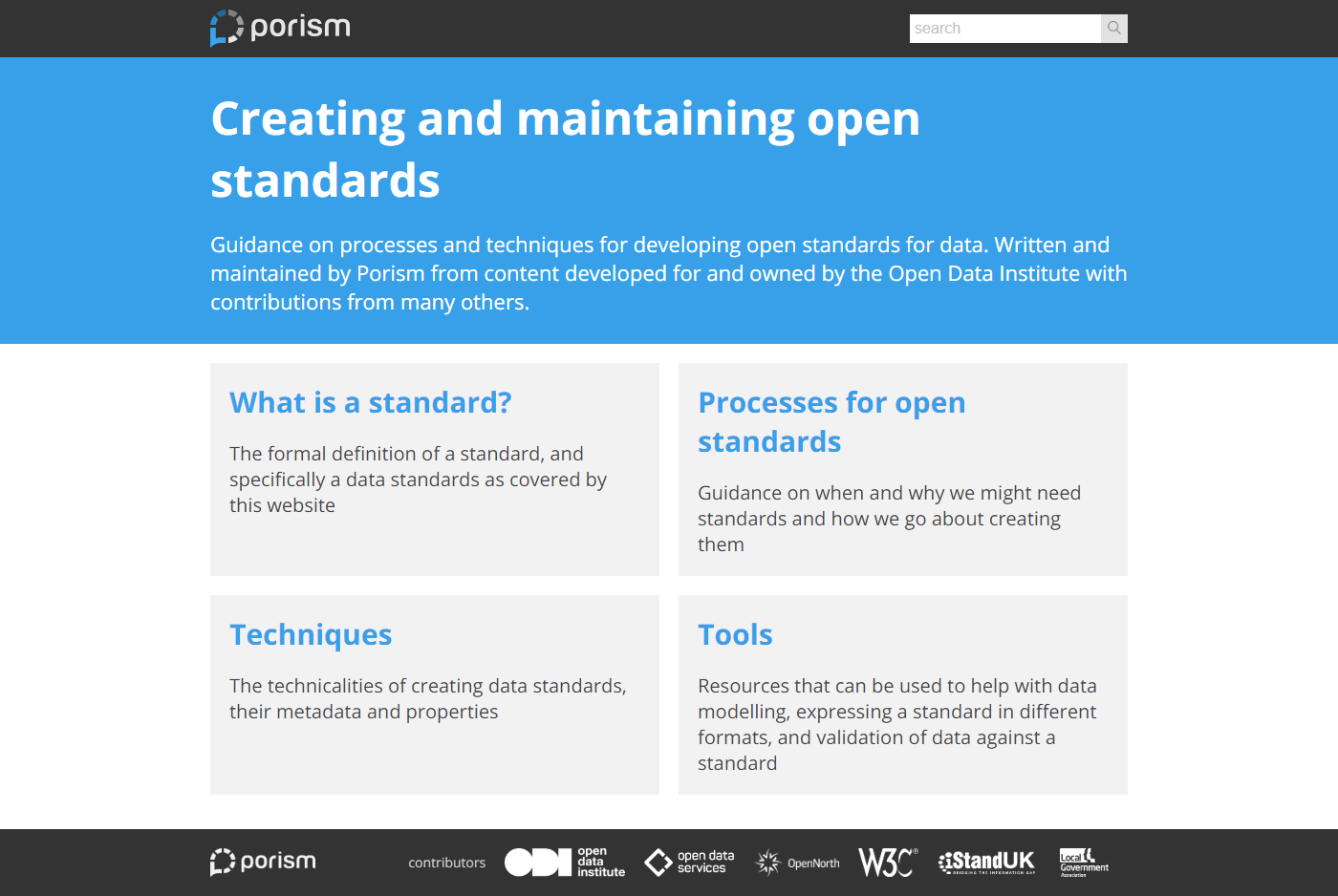 the Creating and maintaining open standards